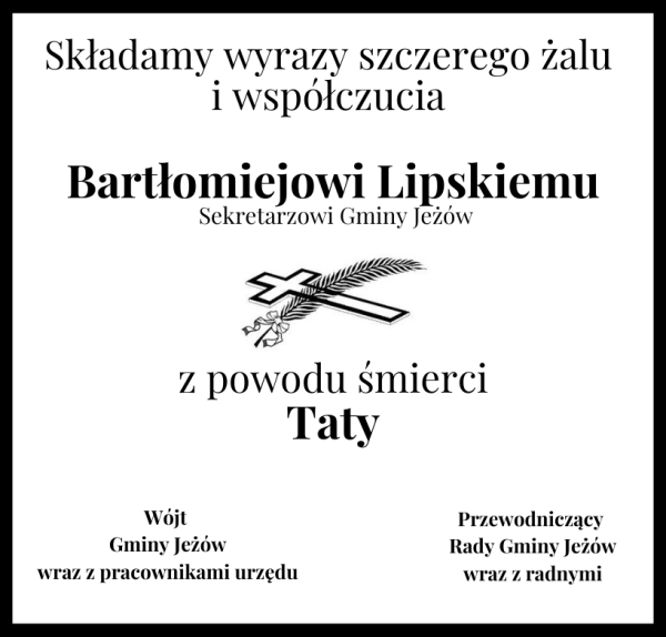 Treść kondolencji