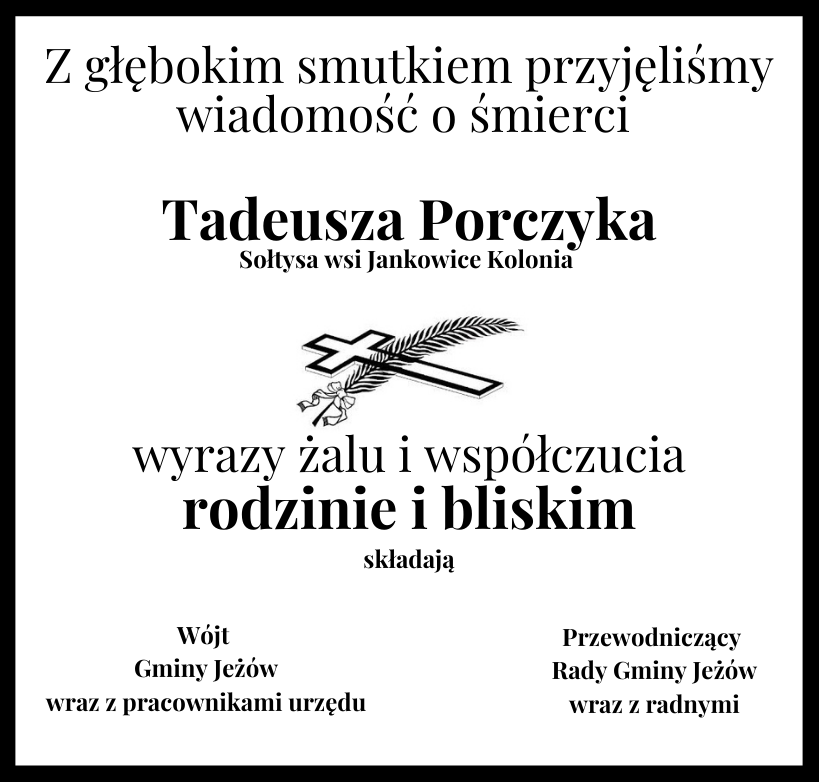 Treść kondolencji