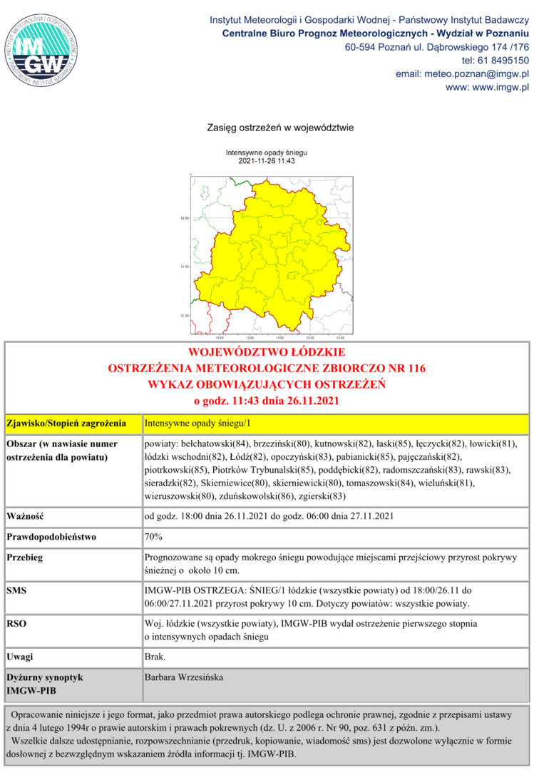 Rysunek z treścią komunikatu