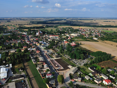 Zdjęcie Gminy Jeżów z lotu ptaka
