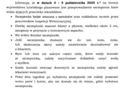 szczepienie lisów