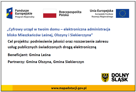 Tablica inwestycja Cyfrowy urząd w Twoim domu 