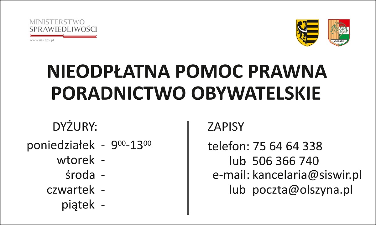 Tablica Nieodpłatna Pomoc Prawna 