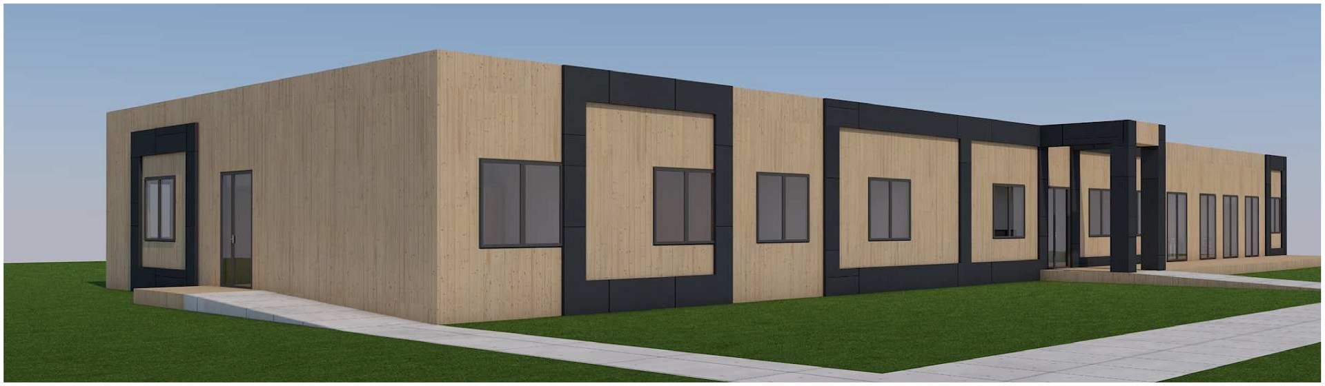 1Wizualizacja projektu budynku Centrum Opiekuńczo Mieszkalnego w Olszynie