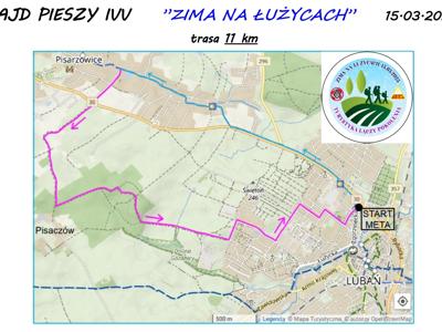 Mapa - II Rajd Pieszy