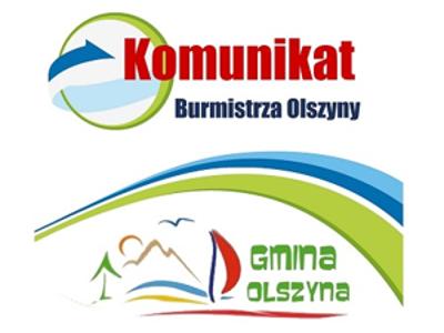 Komunikat Burmistrza Olszyny