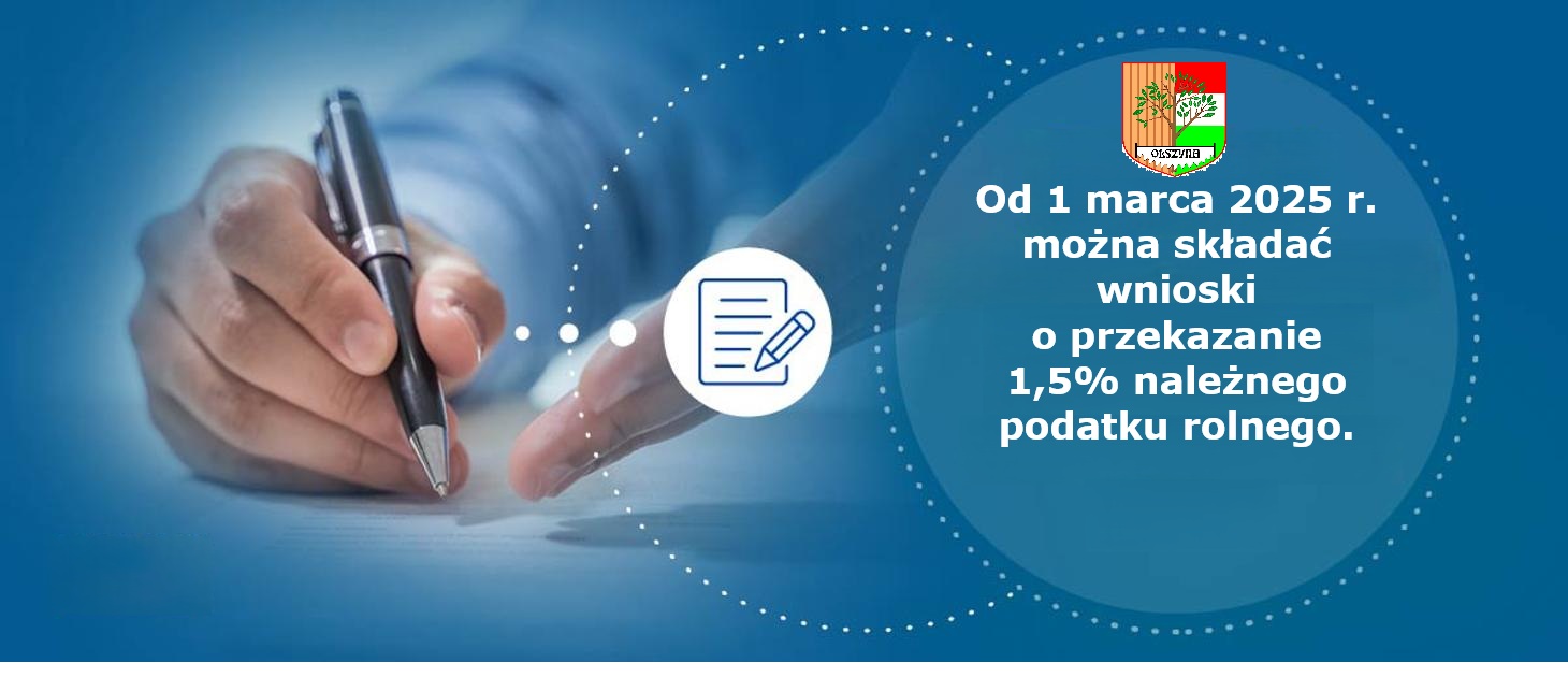 Od 1 marca 2025 r. można składać wnioski o przekazanie 1,5% należnego podatku rolnego