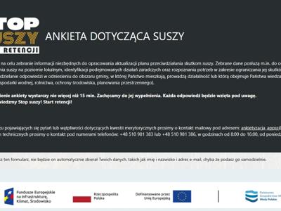 Plan przeciwdziałania skutkom suszy - ankieta internetowa