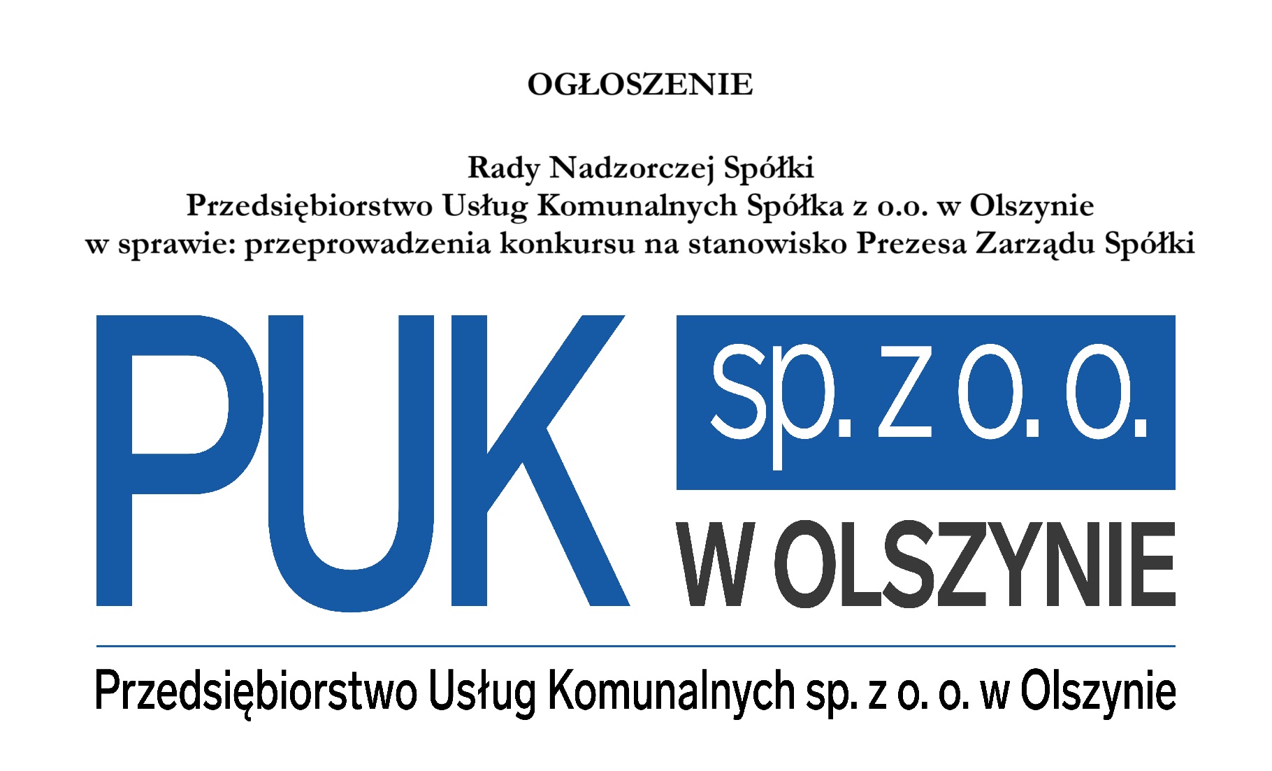 ogłoszenie