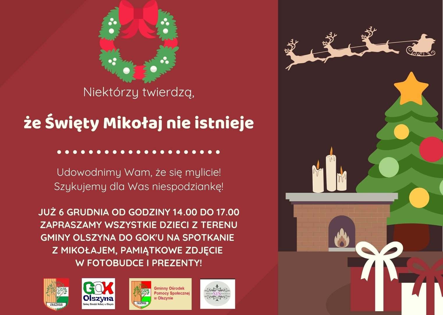 Kartka Święty Mikołaj