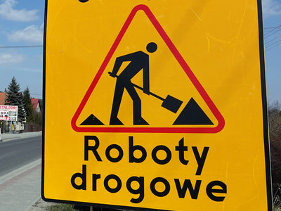 Znak drogowy Roboty drogowe