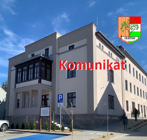 Komunikat - budynek Urzędu Miejskiego w Olszynie
