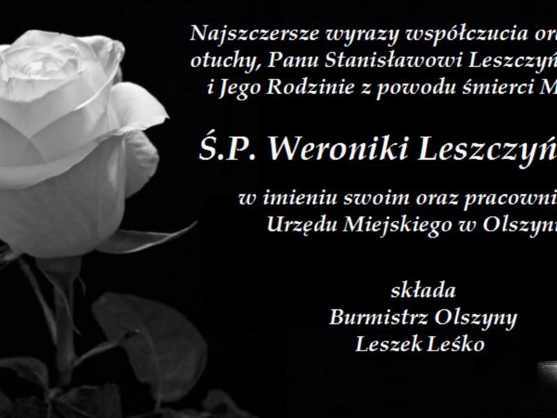 kondolencje weronika
