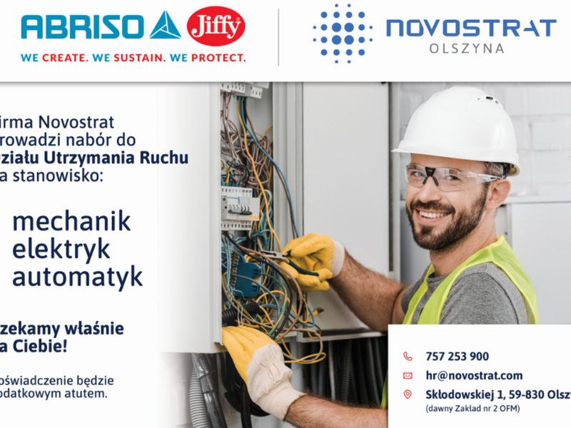 Abriso Jiffy - Novostrat w Olszynie poszukuje pracowników