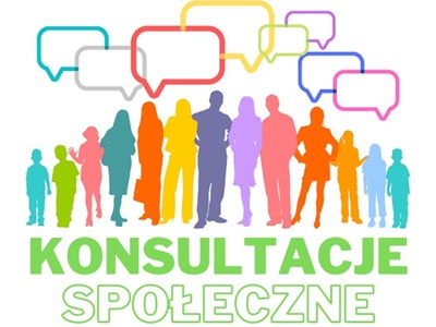Obrazek przedstawia plakat konsultacji społecznych.