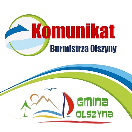 Logo komunikat Burmistrza Olszyny