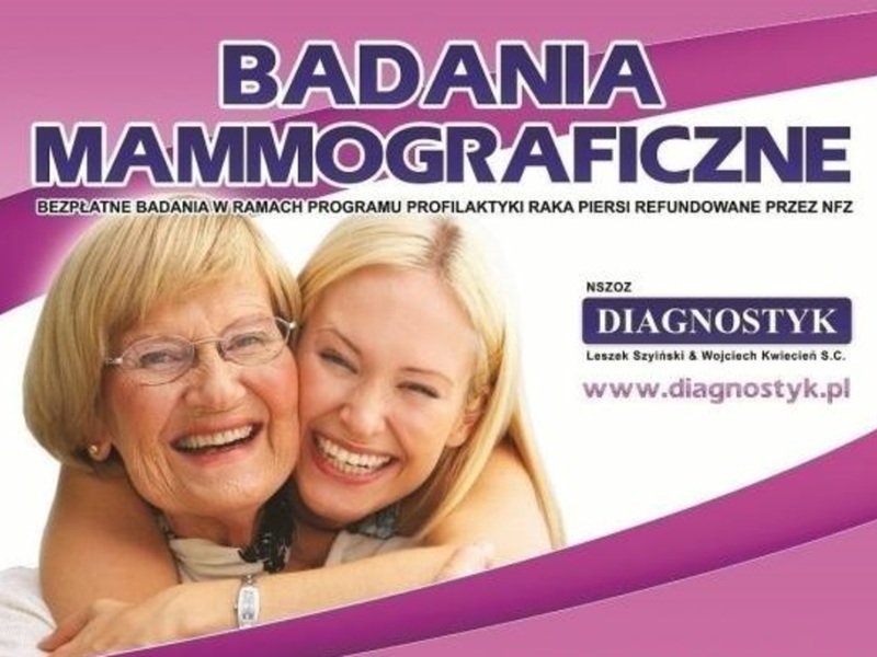 Badania mammograficzne dla kobiet Olszyna