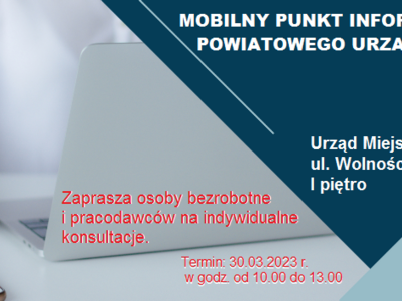 Mobilny Punkt Informacyjny Powiatowego Urzędu Pracy w Lubaniu