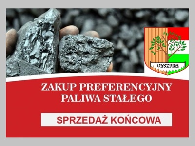 Burmistrz Olszyny ogłasza sprzedaż końcową węgla kamiennego
