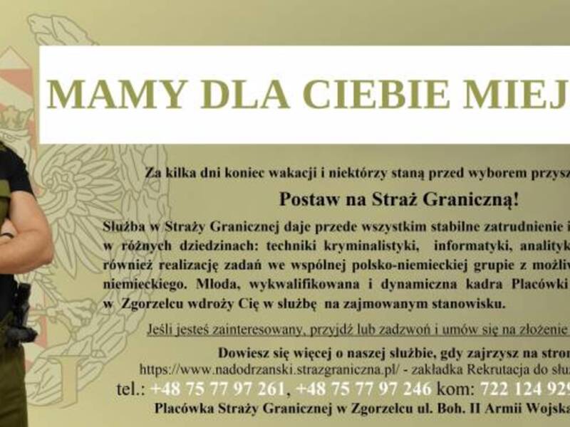 Nabór kandydatów do służby w Straży Granicznej