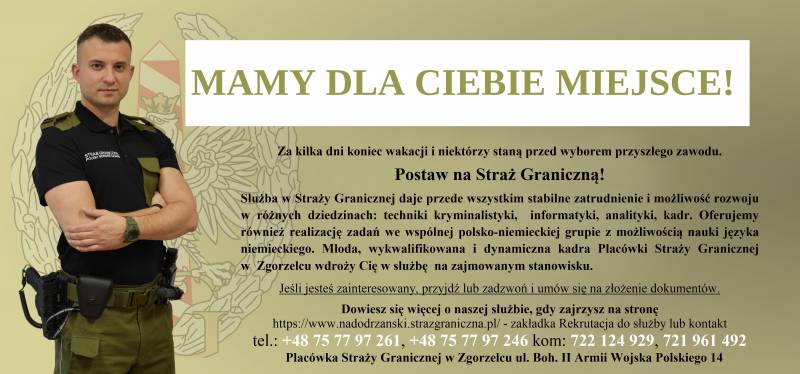 Nabór kandydatów do służby w Straży Granicznej