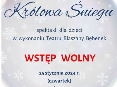 Spektakl pt. „Królowa śniegu” w GOK już 25 stycznia