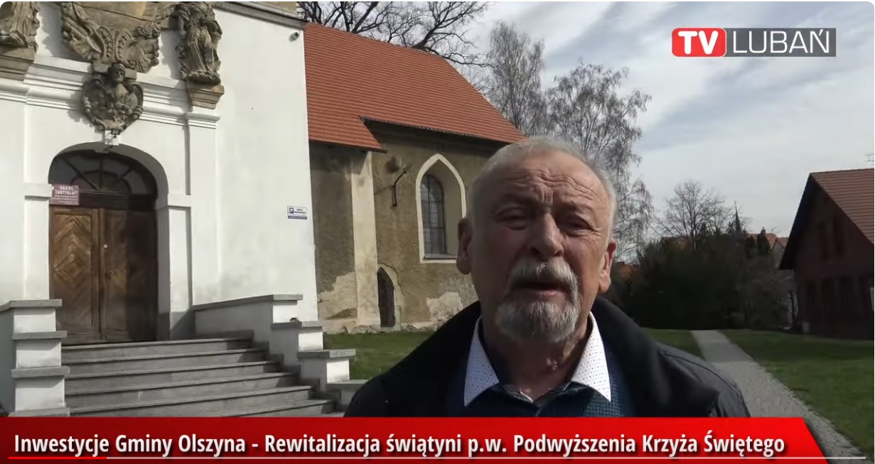Inwestycje Gminy Olszyna - rewitalizacja kościoła p.w. Podwyższenia