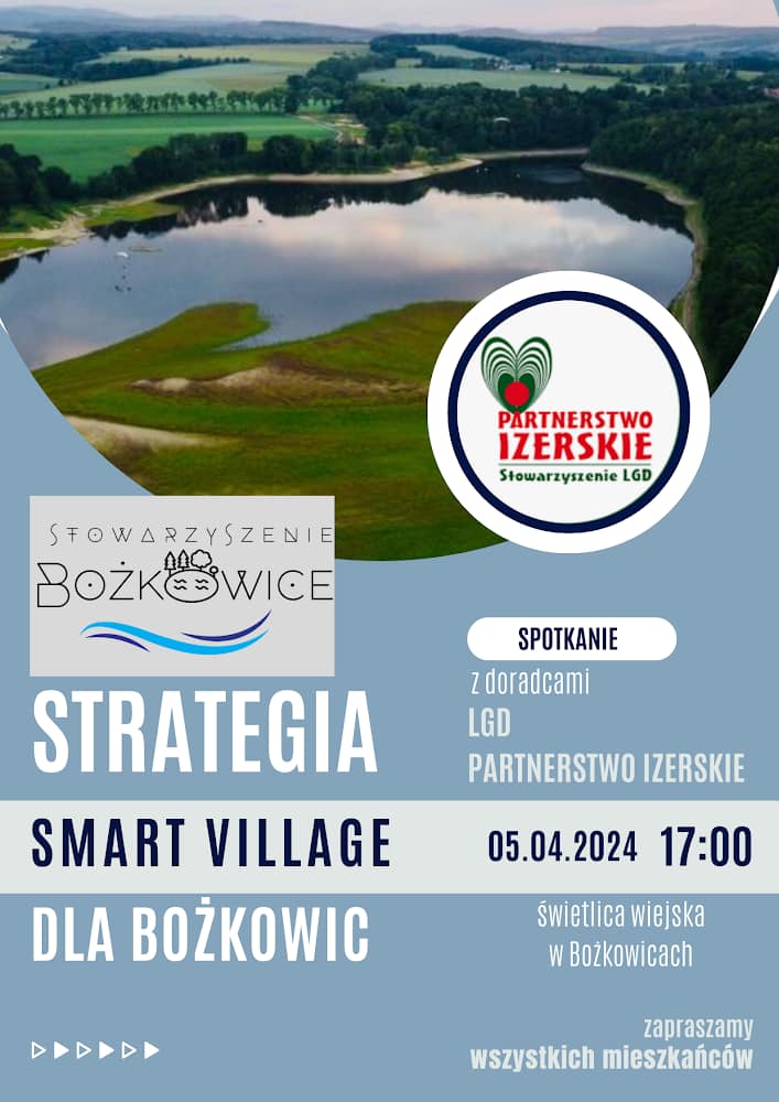 Bożkowice Smart Village - zaproszenie na spotkanie organizacyjne
