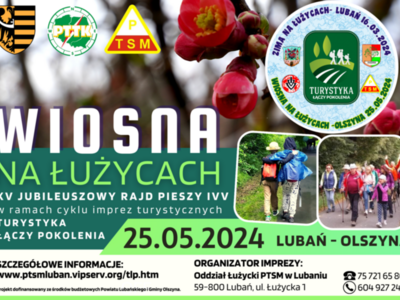 Plakat XV Jubileuszowym Rajdzie Pieszym