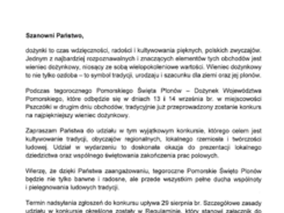 Wojewódzki Konkurs na Wieniec Dożynkowy