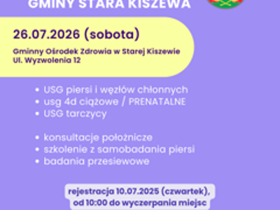 Bezpłatne badania i konsultacje dla mieszkańców Gminy Stara Kiszewa