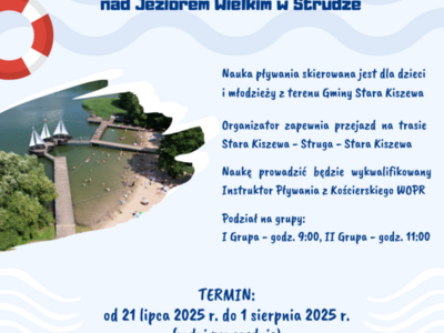 Nauka pływania nad Jeziorem Wielkim w Strudze