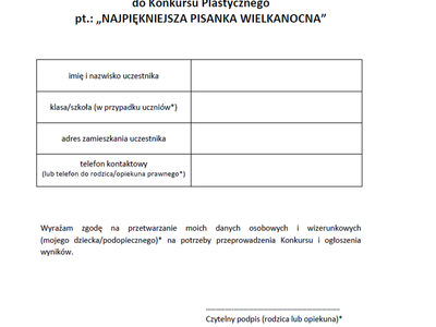 Karta zgłoszenia