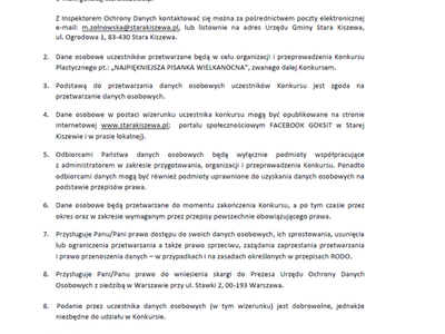 Karta zgłoszenia RODO
