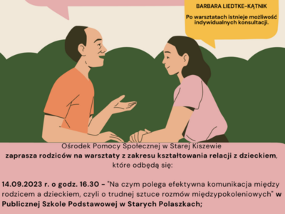 Warsztaty z zakresu kształtowania relacji z dzieckiem