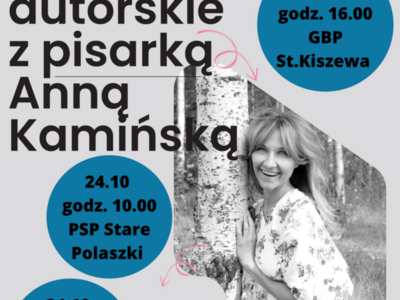 Spotkanie autorskie z pisarką Anną Kamińską