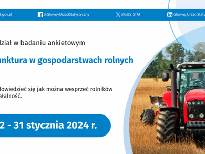 Badanie ankietowe GUS - Koniunktura w gospodarstwach rolnych