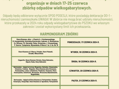 Zbiórka odpadów wielkogabarytowych w Gminie Stara Kiszewa