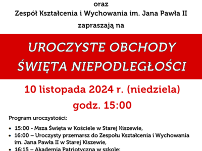 UROCZYSTE OBCHODY ŚWIĘTA NIEPODLEGŁOŚCI