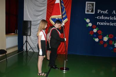 Nadanie nowego sztandaru dla szkoły w Gródku