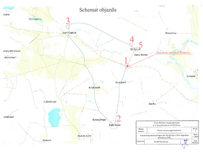 schemat objazdu