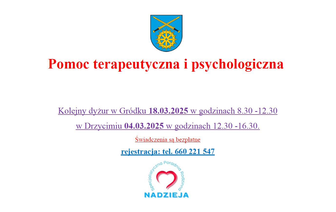 Plakat informacyjny