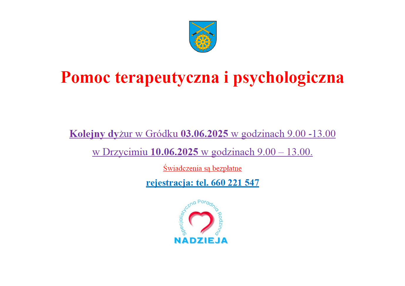 pomoc terapeutyczna i psychologiczna
