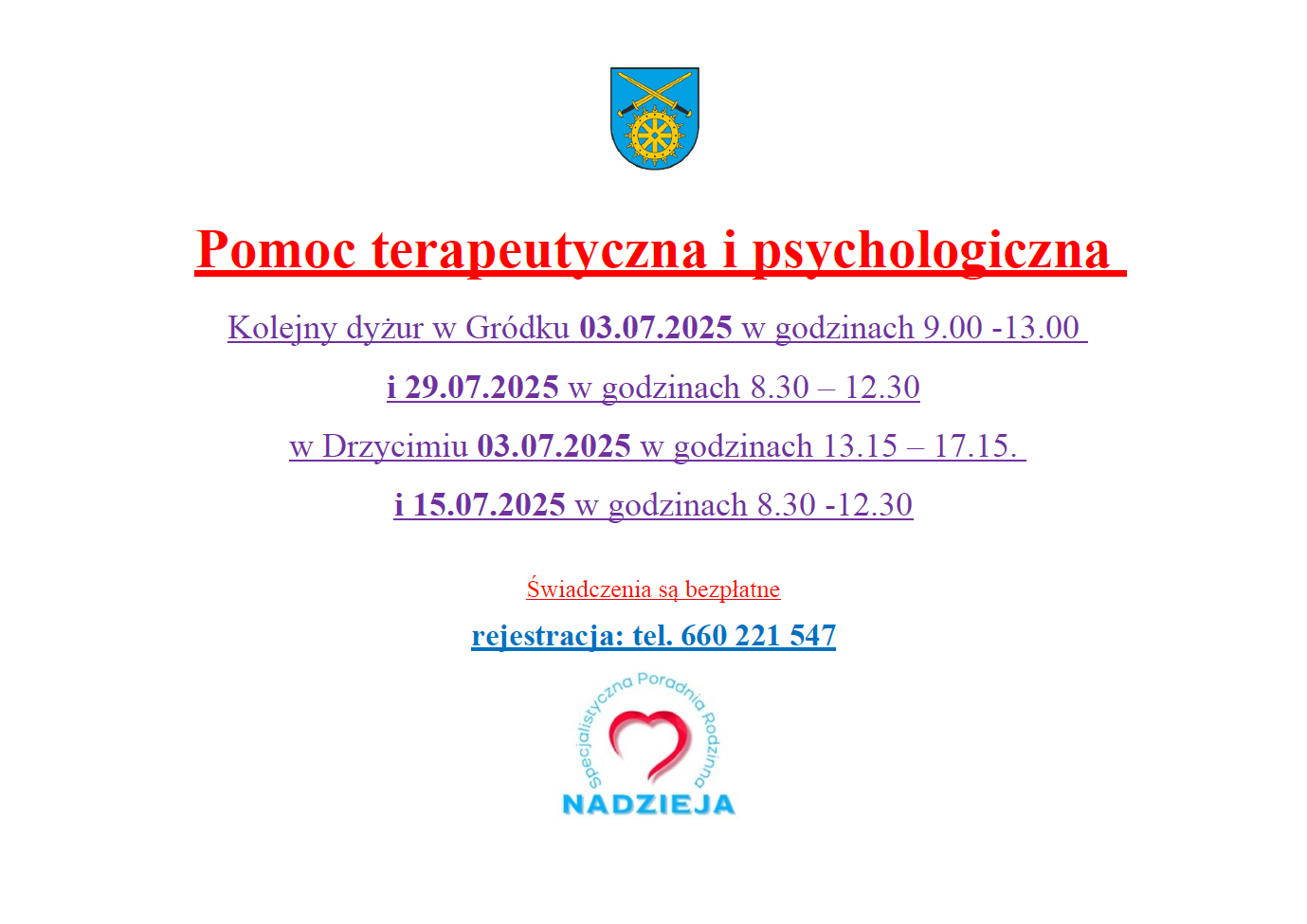 pomoc terapeutyczna i psychologiczna