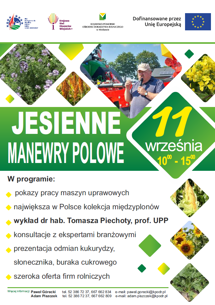 Jesienne manewry polowe - plakat imprezy