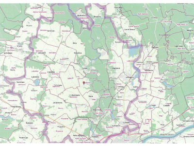 mapa z zaznaczonym obszarem występowania