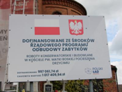 Końcowy odbiór kościoła w Drzycimiu