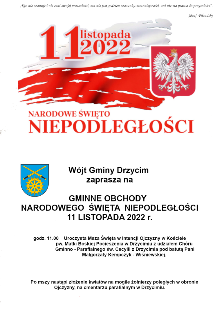 Plakat z okazji obchodów Dnia Niepodległości