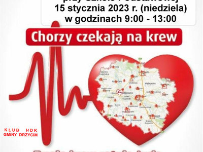 Plakat krwiodawców.