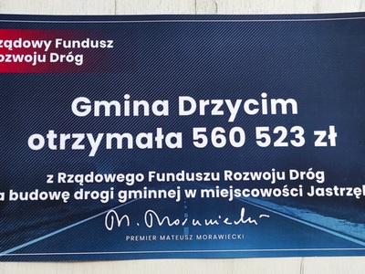grant na budowę drogi gminnej